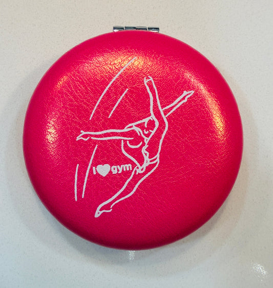 "I Love Gym" Gymnast Pocket Mirror