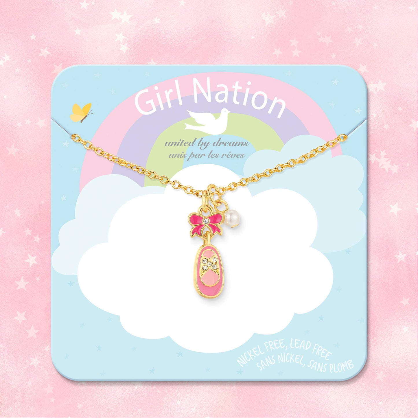 Sweet Petite Necklace- Crystal Ballet Shoe - Studio Dance Wear