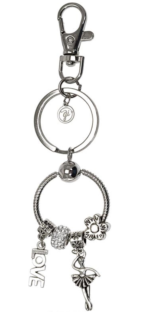 💖 

“Love to Dance” Crystal Ballerina Keyring