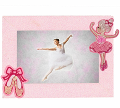 Wooden Glitter Photo frame With Ballerina