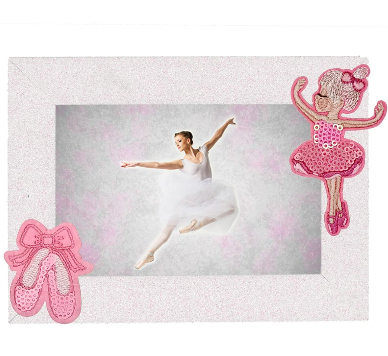 Wooden Glitter Photo frame With Ballerina - Studio Dance Wear