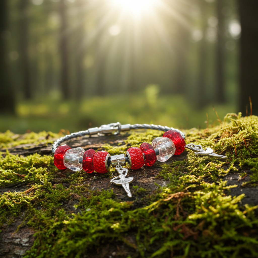 Dance-Themed Steel & Eco Leather Charm Bracelet – Nickel Free | Made in Italy B33159 - Studio Dance Wear