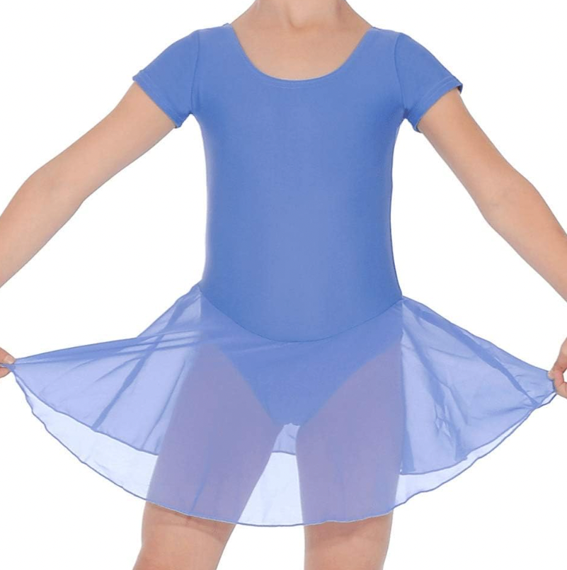 Short Sleeve Leotard With Attached Skirt RV2383 - Studio Dance Wear